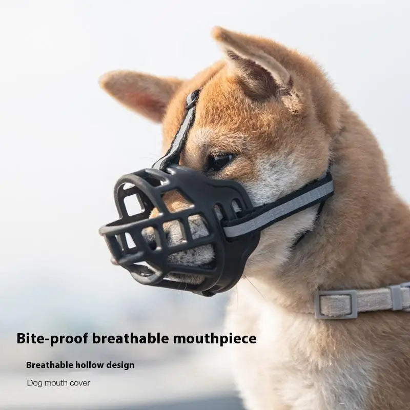 Pet Reflective Breathable Basket Muzzle Guard Against Biting And Barking Medium And Large Dog Mask Anti-barking Muzzle For Pets Zpaxo