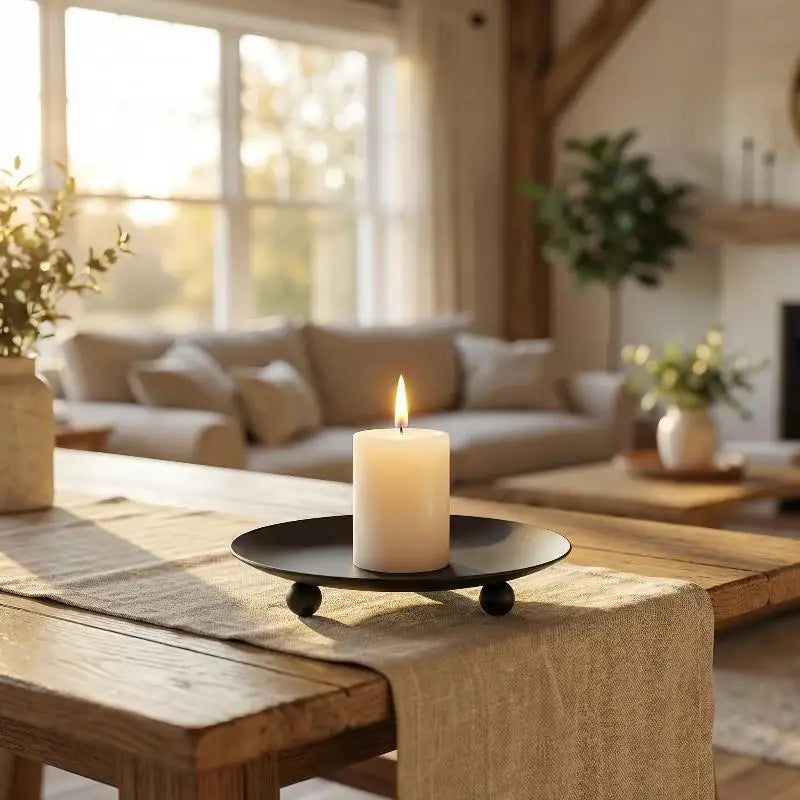 Iron Candle Holder Base Modern Geometric Metal Candle Rack for Minimalist Living Dining Room Decoration Zpaxo