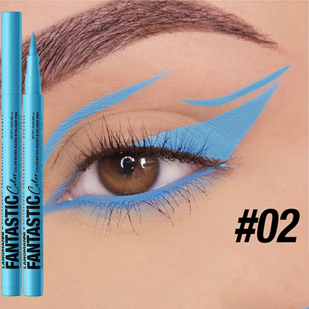 Matte Pink Eyeliner Pencil Easy-to-pigment Fantastic Liquid Pen Zpaxo 02