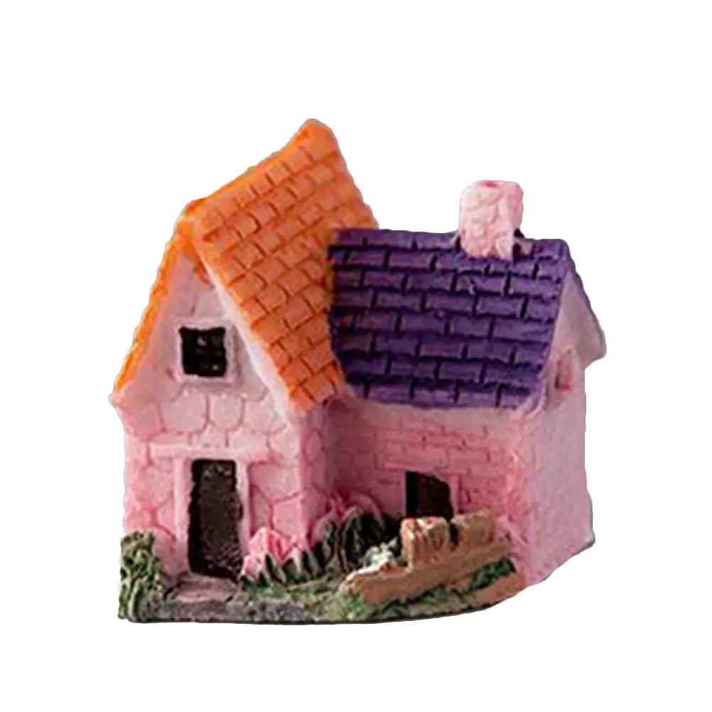 Mini Resin House Creative Micro Landscape Decor for Succulent Moss Bonsai Garden Plant Ornaments Artificial Miniature Landscape