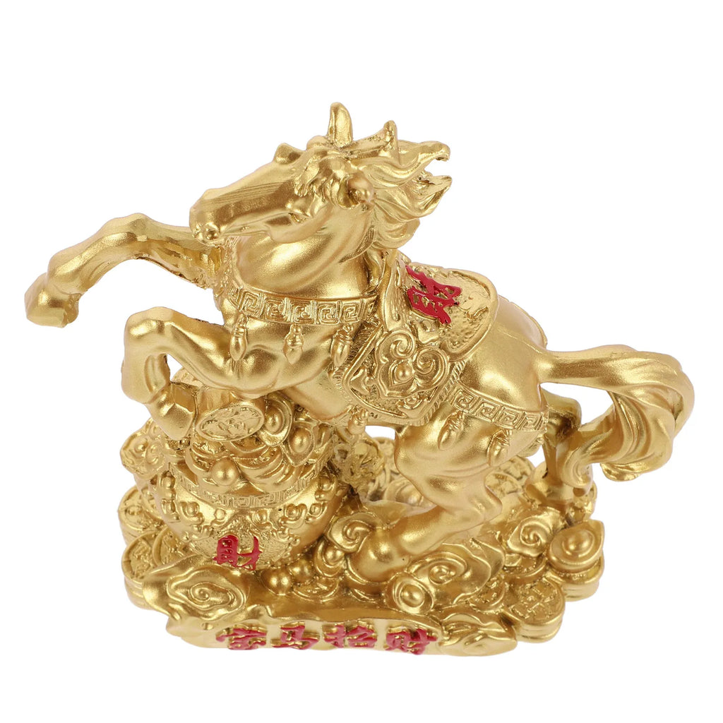 Resin Horse Ornament 13 5x13x5cm Standing Statue Lunar Year