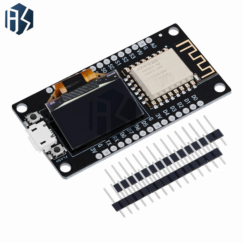 NodeMCU ESP8266 Development Board with 0.96 Inch OLED Display - CH340G ESP-12F WiFi Module, Type-C USB Compatible for Arduino Zpaxo