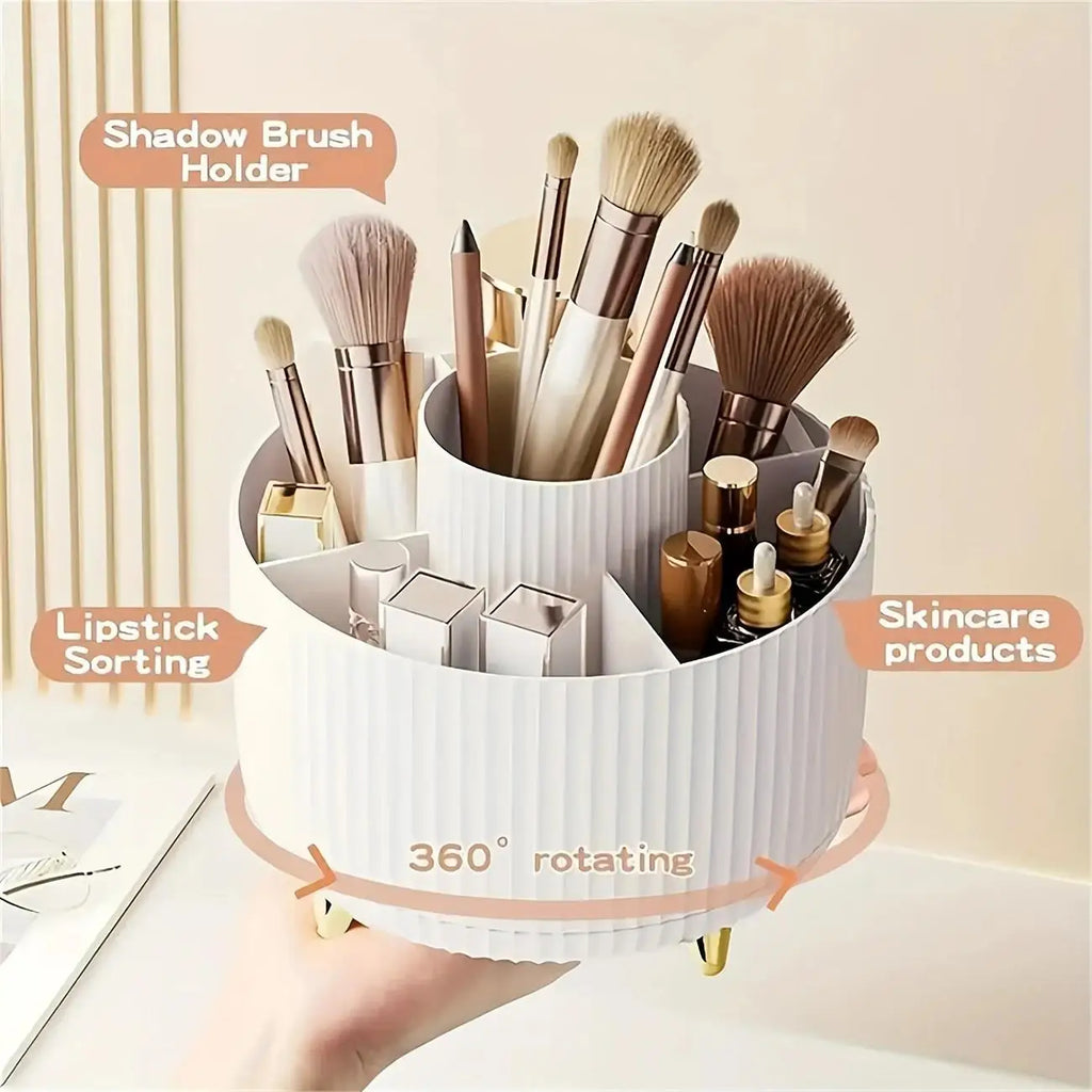 360 rotating storage box-5 plastic multifunctional cosmetic box for storing brushes, skin care products and stationery. Zpaxo