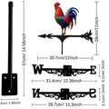 Wind Vane Decorative Iron Rooster Yard Decoration Roof Mount Vanes