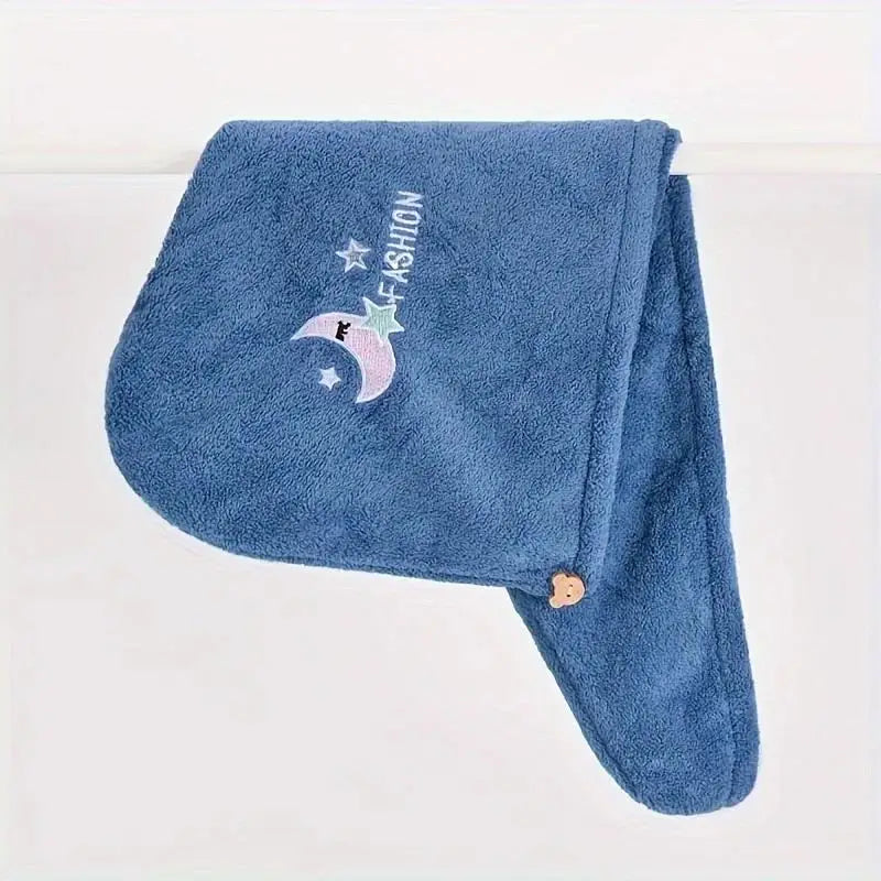 Quick-drying microfiber hair towel & shower cap headscarf, super absorbent unisex, soft polyester nylon. Zpaxo 1pc 2