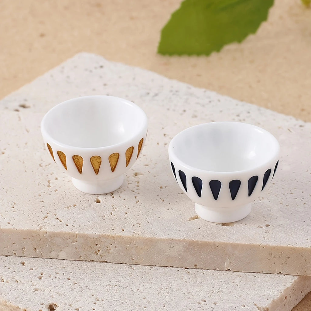 Hand-Painted Miniature Resin Bowls – Dollhouse Kitchen Props