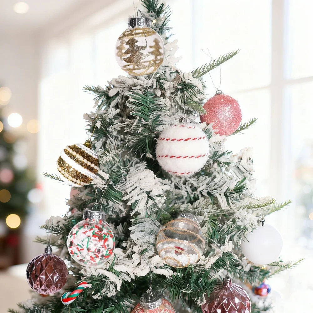 9-Pack DIY Painting Christmas Ball Ornaments – 6cm Xmas Decor Christmas Ball Ornaments Zpaxo