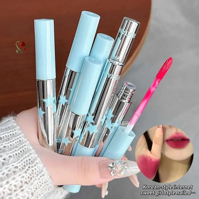 Punk Green Matte Lipstick Soft Mist Mousse Velvet Lip Glaze