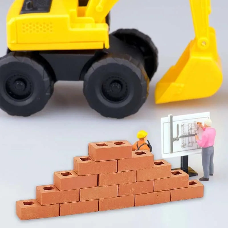 50 Mini Cinder Blocks – 1/16 Scale Cement Bricks for Miniatures Miniature Scale Bricks Zpaxo