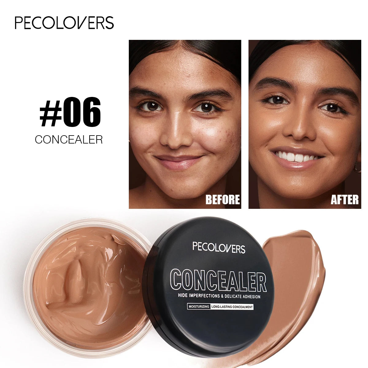 Moisturizing Concealer Cream Full Cover Acne Mark Dark Circles Contour Concealer Makeup Palette Waterproof Lasting Face Makeup Zpaxo 06