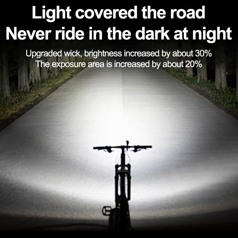 Bicycle Lights Bike Cycling TYPE-C Charging Digital Display