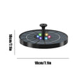 Floating Solar Bird Bath Fountain LED Lights Water Pump Outdoor
