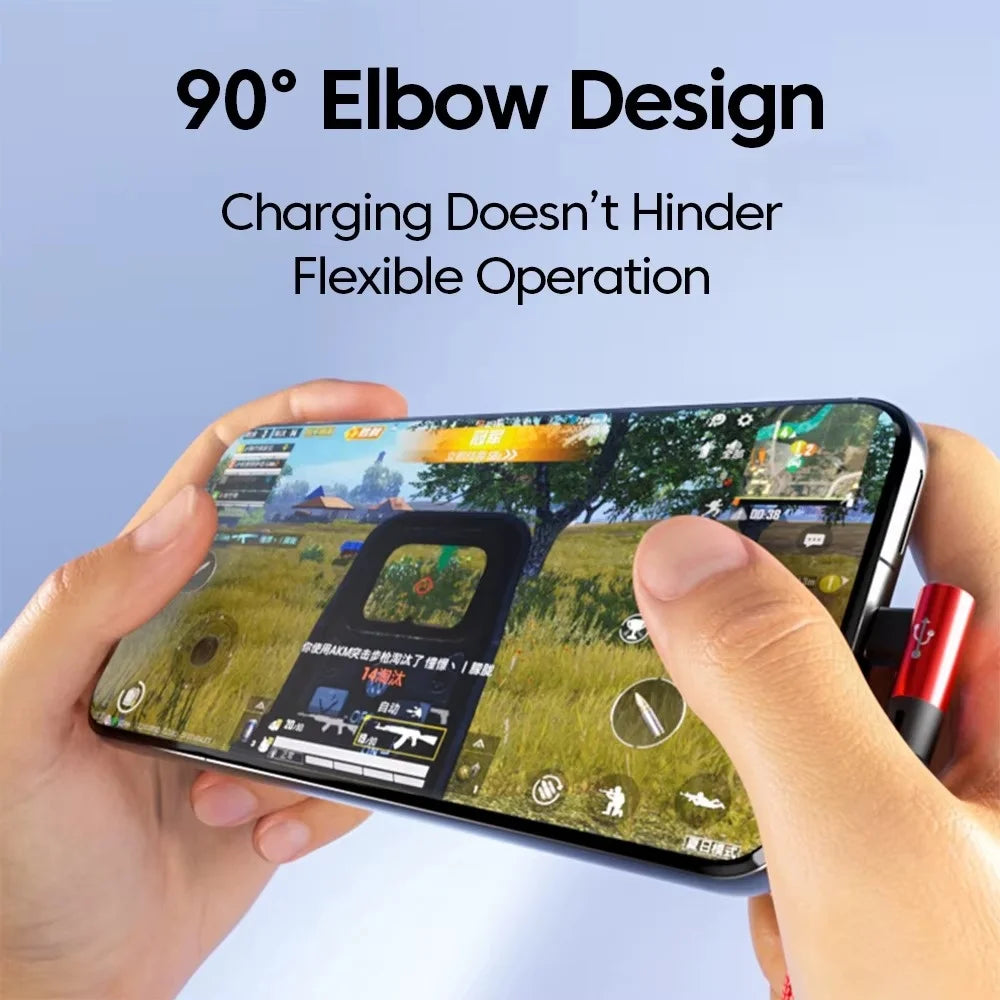 2-in-1 Elbow USB-C Fast Charging Splitter Cable 1.2M USB-C Charging Cable Zpaxo