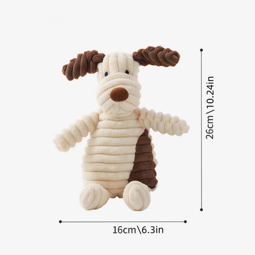 Corduroy Dog Toys Small Large Dogs Animal Shape Plush Pet Puppy