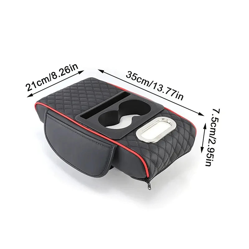 Car Armrest Storage Box & Console Organizer Cushion