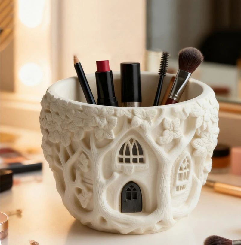Elf Treehouse Silicone Resin Mold – Candles, Vases & Plaster Silicone Craft Mold Zpaxo
