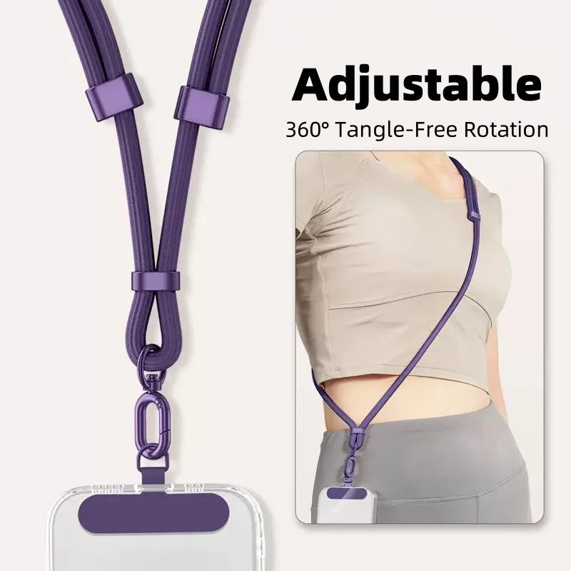 Universal 360 Rotation Adjustable Mobile Phone Lanyard Wrist Strap