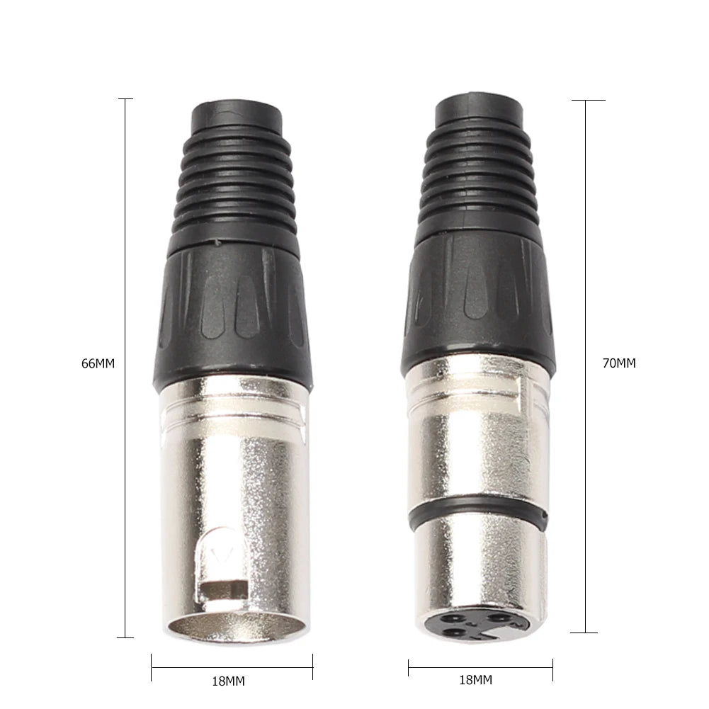 8pcs Zinc Alloy Case XLR 3 Pin Male Female Audio Adapter Plug Connector for Mic Zpaxo