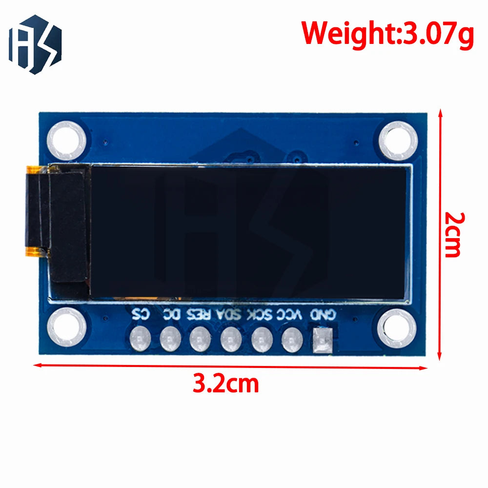 SSD1306 7PIN 0.91 inch 128x32 SPI OLED Module 0.91" OLED Display Module White Blue OLED Screen Board For Arduino Zpaxo