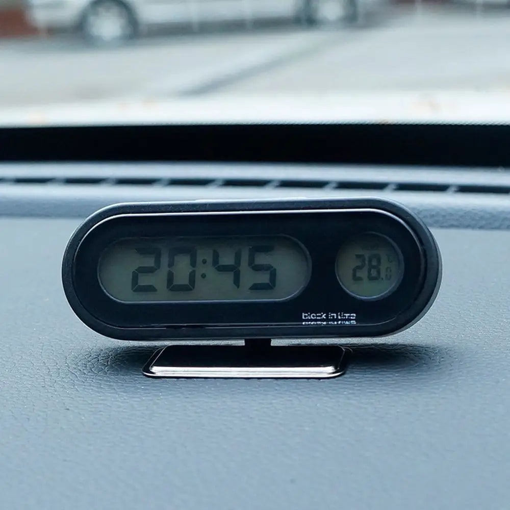 1 Car Styling Mini Auto Watch Automotive Hygrometer Car Thermometer Digital Clock Electronic Clock Thermometer Clock Car Clock Zpaxo