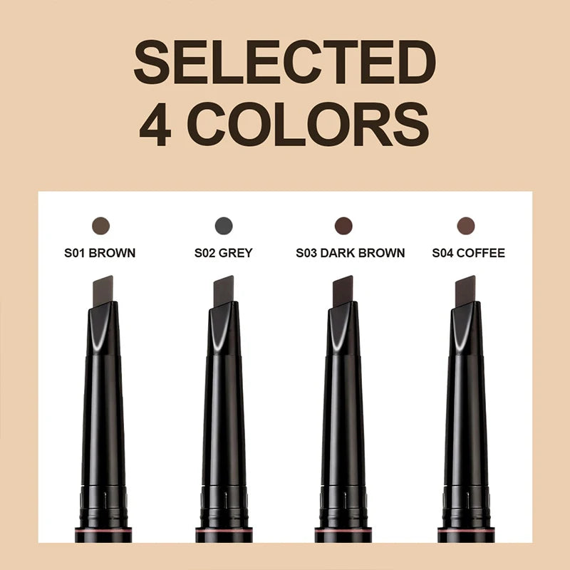 Extremely Fine Double-headed Waterproof Eyebrow Pencil Lasting Matte Eyebrow Pen Makeup Brown Eye Brow Pencil for Beginner Zpaxo