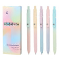 5Pcs Cute Gel Pens Quick Dry Ink Pen,Retractable Black Ink Rolling Gel Pens Fine Point(0.) Smooth Writing Aesthetic Pens Zpaxo A