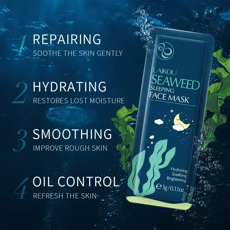 1 Moisturizing Facial Mask Sakura Snail Seaweed Face Sleeping Cream