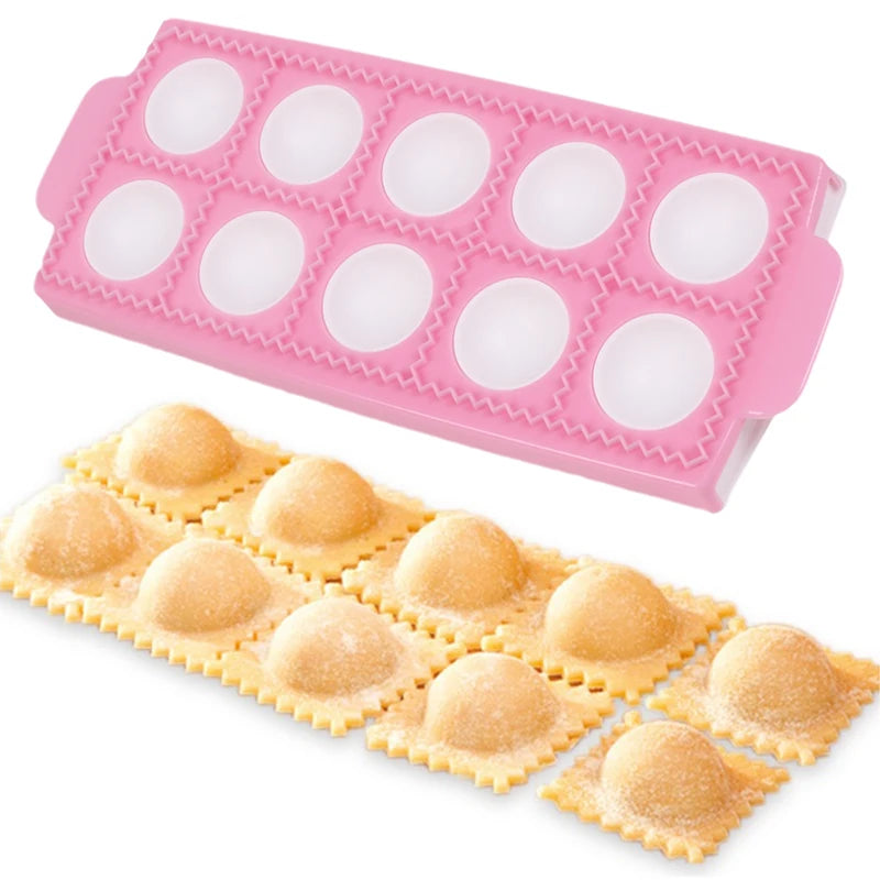 Ravioli Mold Ravioli Maker Plastic Dumplings Mold Heart Round Square Shape Dumplings Maker Kitchen Pastry Tool Zpaxo
