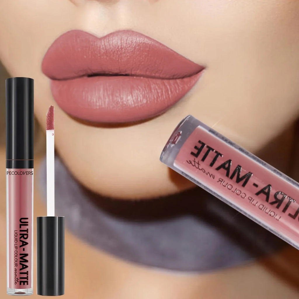 1PC 12-color Matte Lip Gloss, Velvet Sexy Liquid Lipstick, Long-lasting, Waterproof, Lip Makeup Zpaxo