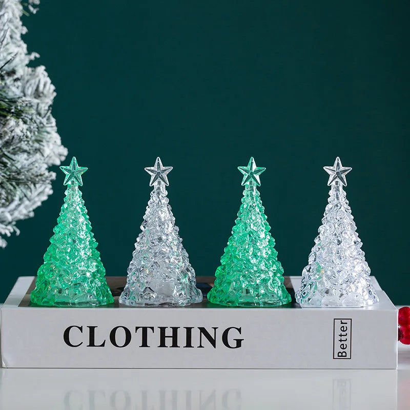 LED Glowing Christmas Tree Desktop Decorations Xmas Day Party Decor Zpaxo