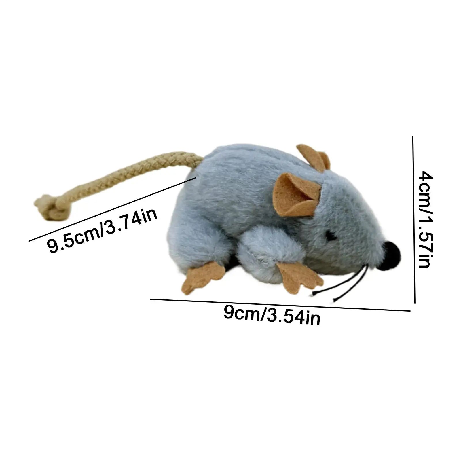 Cat Mouse Toy Built-in Sound Compact Play Game Stuffed Toys Daily