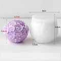3D Flower Ball Silicone Mold – Sphere Candle Soap Resin Mold