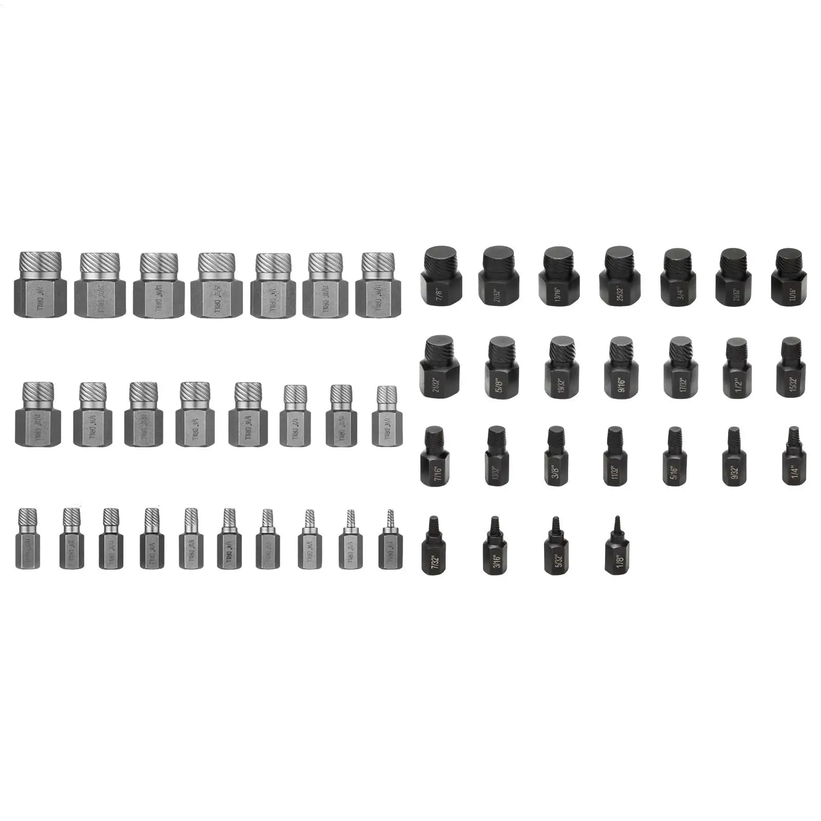 Extractor Set Heavy Duty Metal Hand Tools 25-Piece Stripped Lug Nut Remover For Damaged Stripped Broken Screws Studs Nut Zpaxo