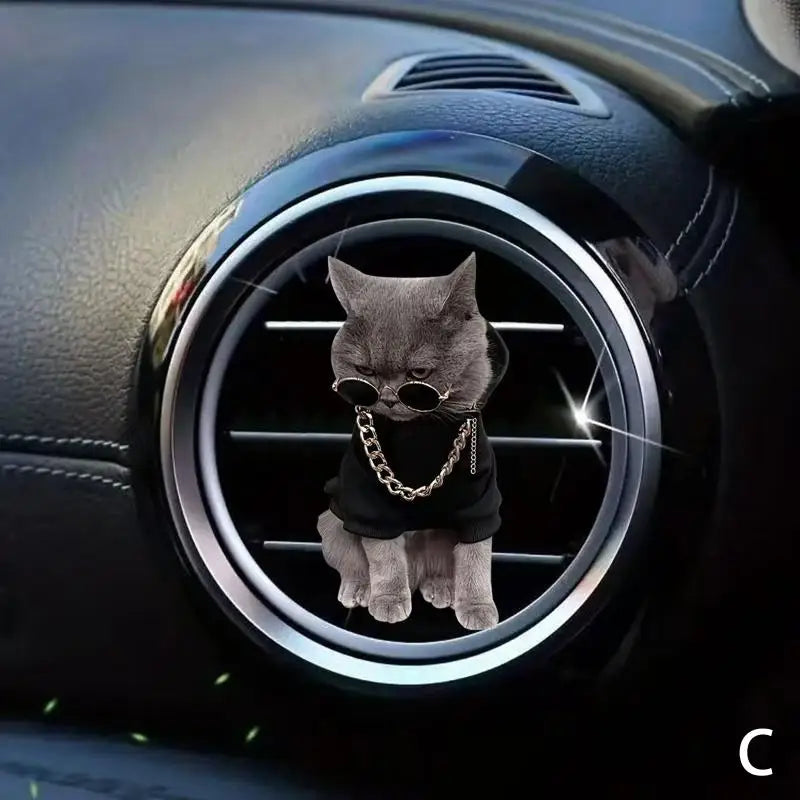 CMCar Air Outlet Cute Cat Aromatherapy Freshener Clip Automotive Zpaxo C