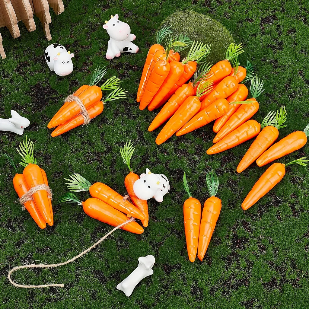 Mini Faux Carrots – Foam Easter & Fairy Garden Decor (10/30/50)
