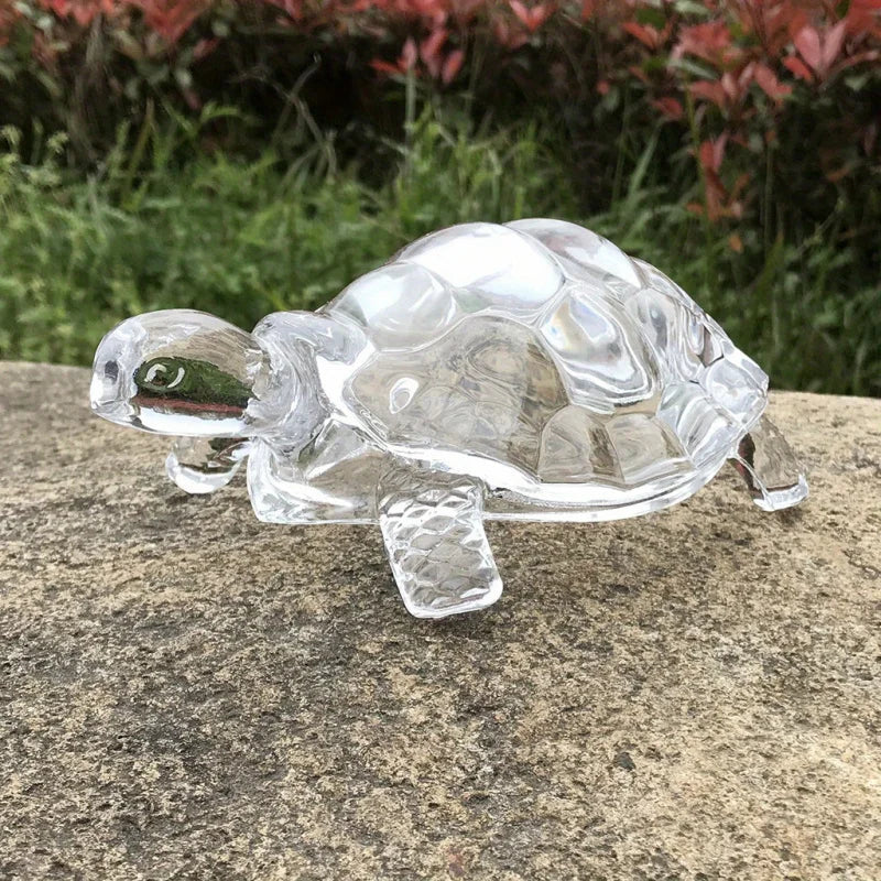 Crystal Turtle Ornament Mini Statue Lucky Suitable Home Office Desk