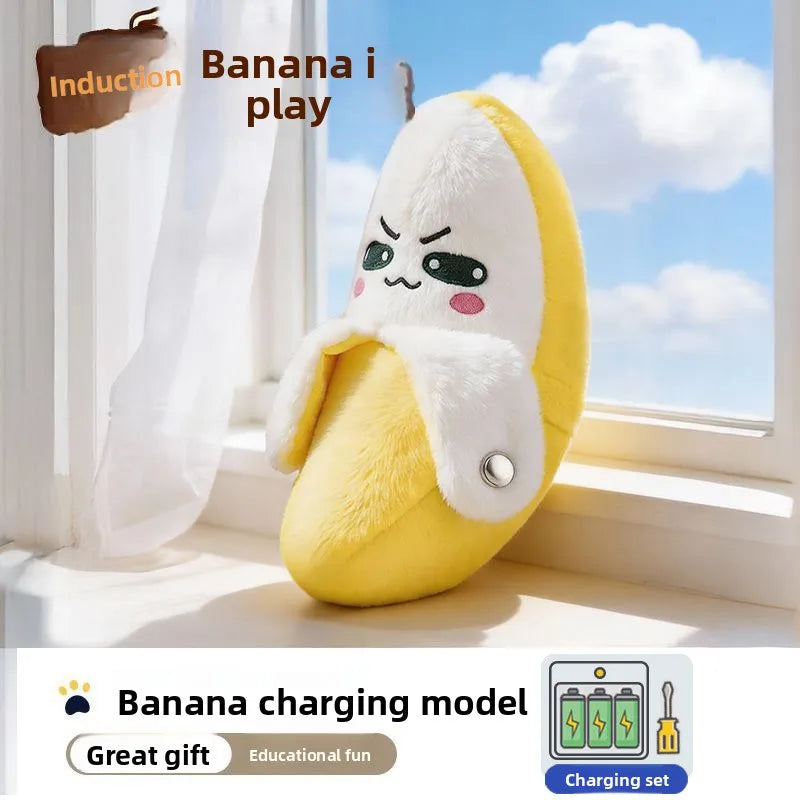 Banana Sensor Rhythm Plush Keychain Musical Portable Creative Fruit
