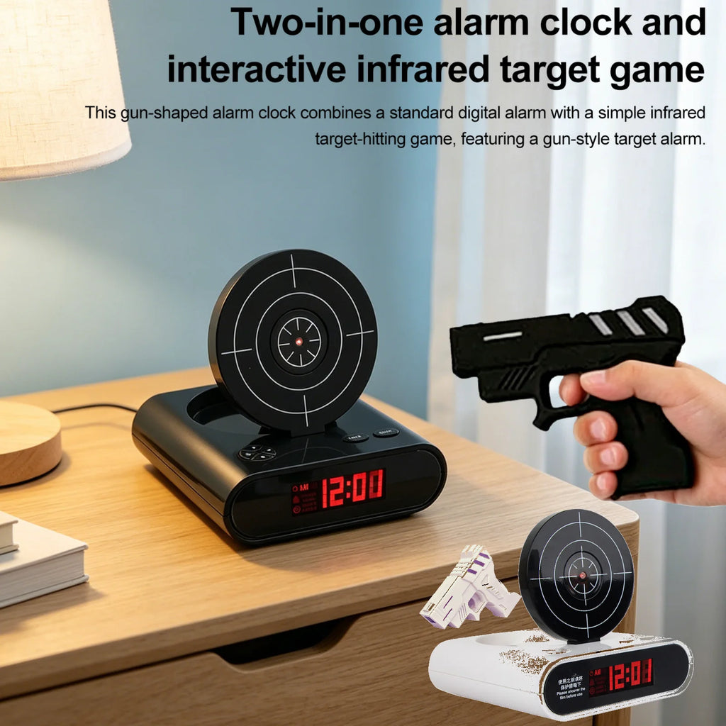 Target Alarm Clock with LED Display Personalized Wake Shot Alarm Clock Ringtones Customization for Heavy Sleepers Novelty Girls Zpaxo