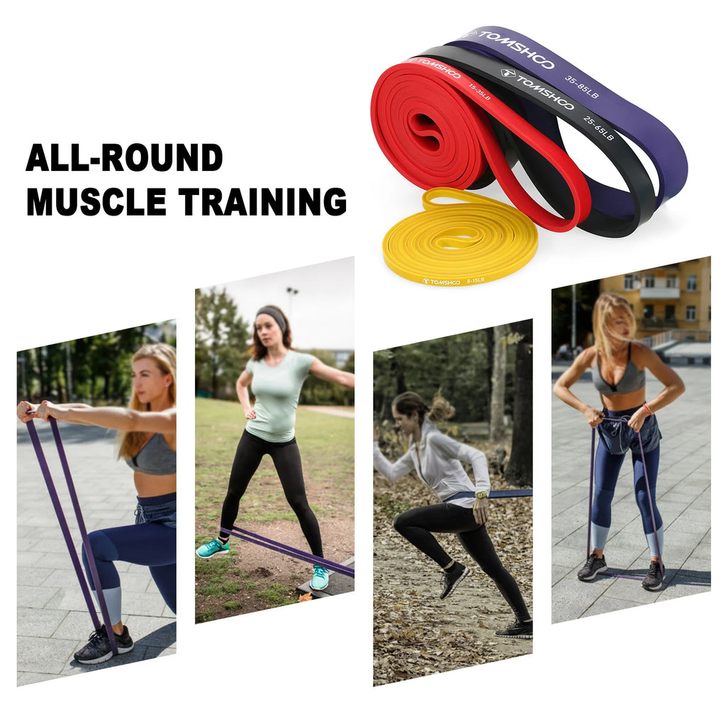 Pull Up Assist Bands Resistance Loop Powerlifting Workout Exercise