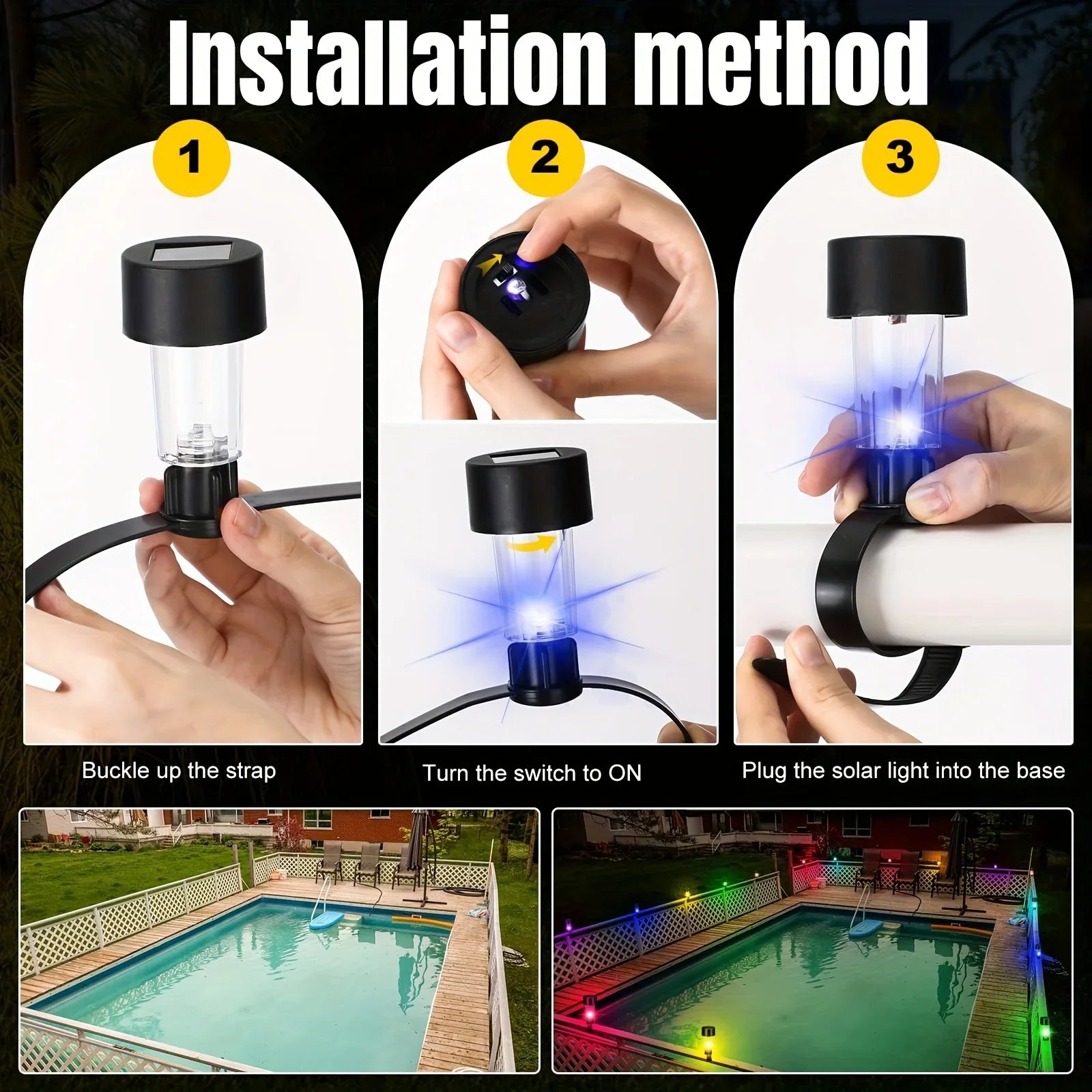 1- Solar Zip Tie Lights Outdoor Garden Decoration Waterproof Lanterns Zpaxo