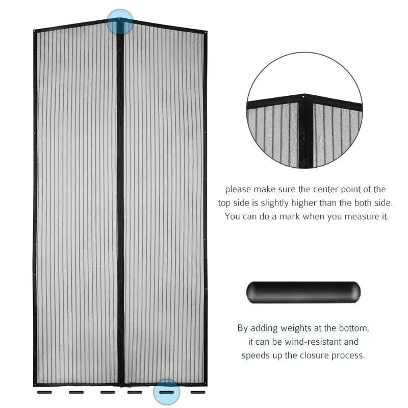 Anti-Mosquito Net Summer Automatic Closing Magnetic Mosquito Net Invisible Door Mesh Anti Bug Fly Partition Curtain Magic Mesh Zpaxo