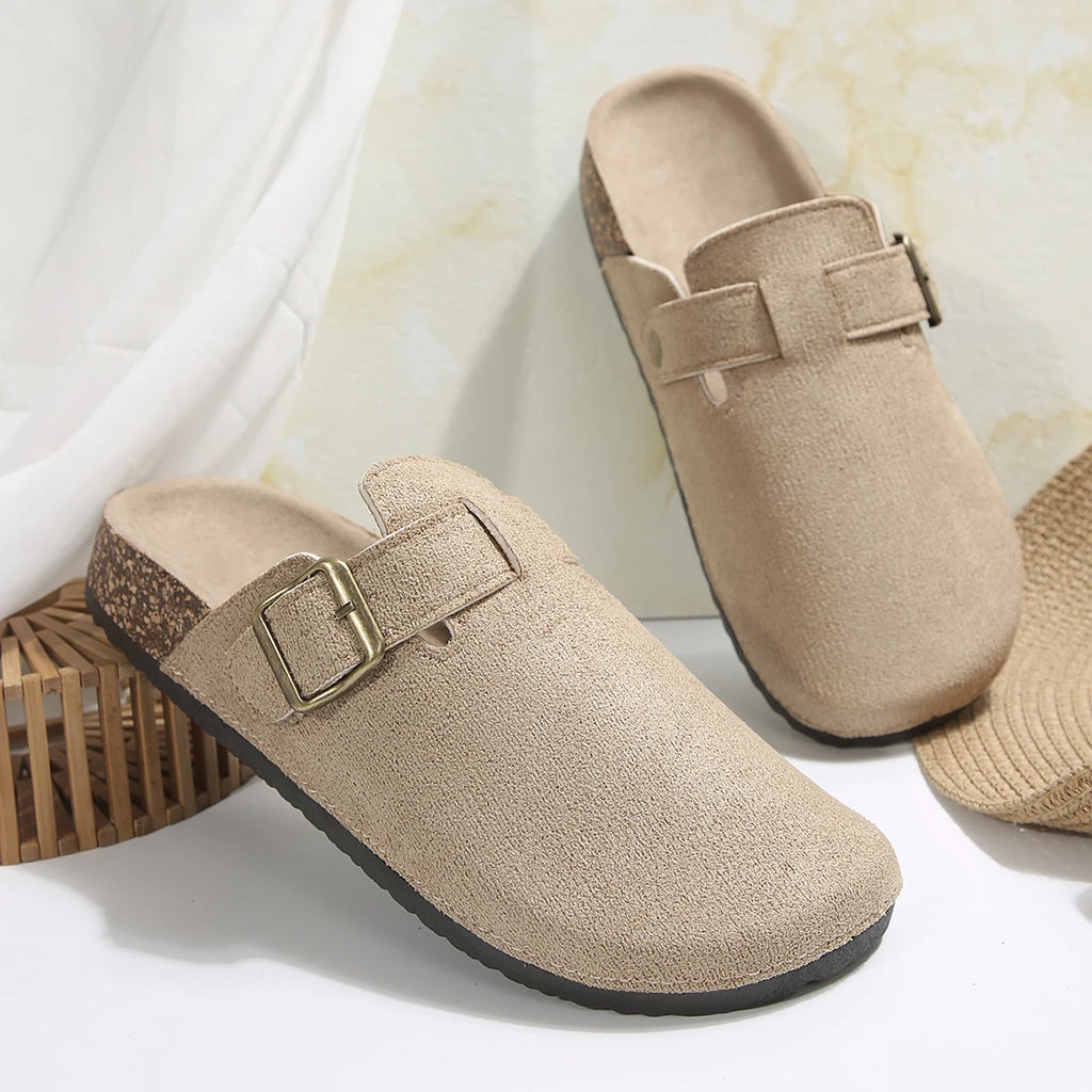Women Slippers Outdoor Flats Sandals Summer Casual Clogs Cork Zpaxo