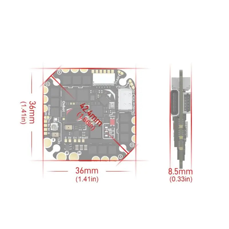 652F Flight Controller Board FPV Assembly ELRS Ready Area Zpaxo