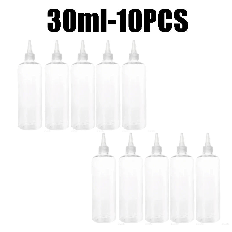 Empty Dropper Bottle Transparent Plastic Refillable Mini Squeeze