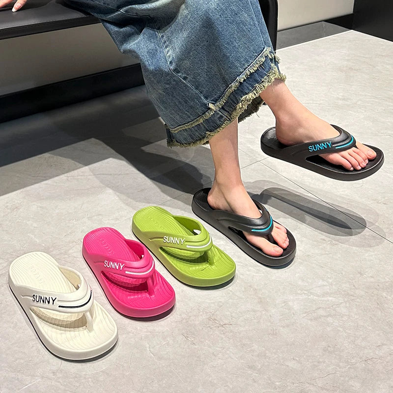 Thick Platform EVA Flip Flops Women Summer Clip Toe Non Slip Beach