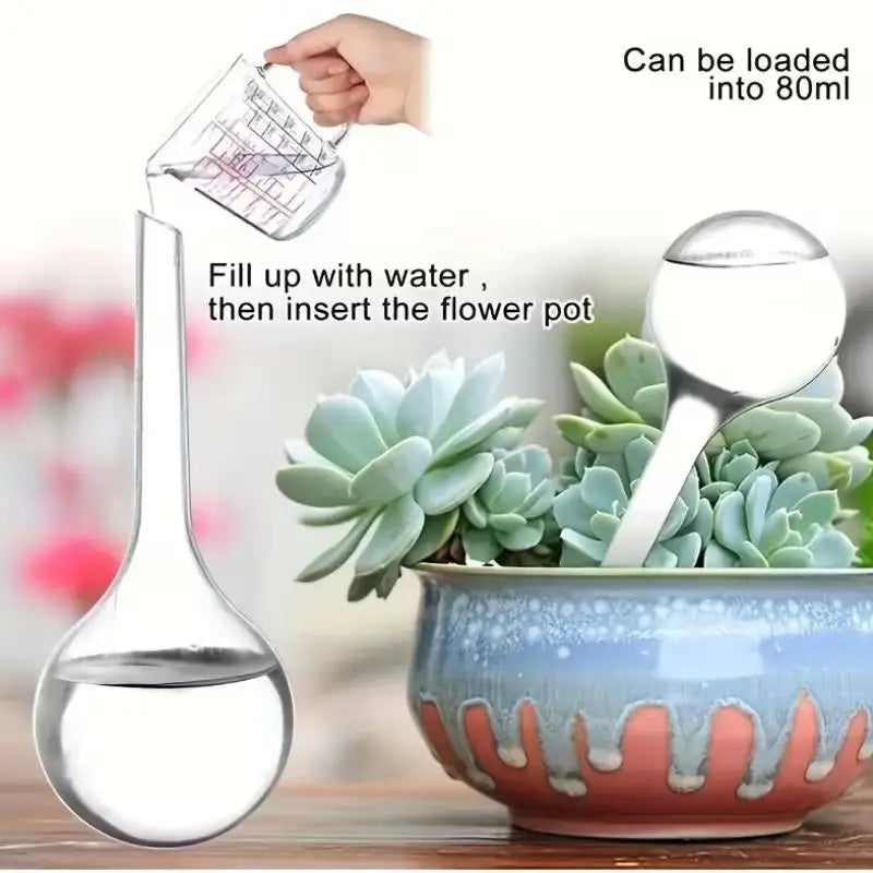 5pcs Self-Watering Globes – Drip Irrigation for Indoor/Outdoor Pots, Gardens, Low-Maintenance Plant Care Zpaxo