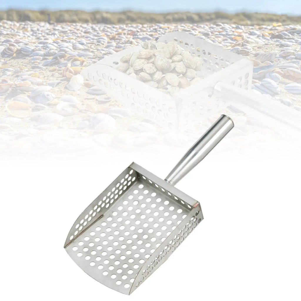 Sand Scoop Handheld Comfortable Handle Digging Sieve Sand Sifter Shovel Metal for Metal Detecting Beach Underwater Seaside Clams Zpaxo Default Title