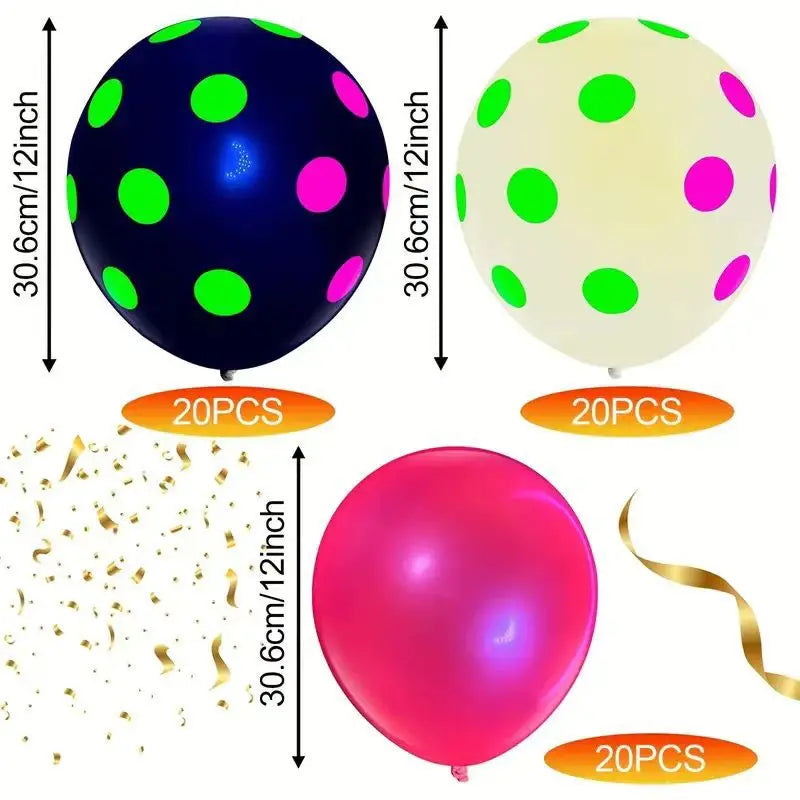 Fluorescent Balloon Neon Balloons Glow Dark Wedding Birthday Party