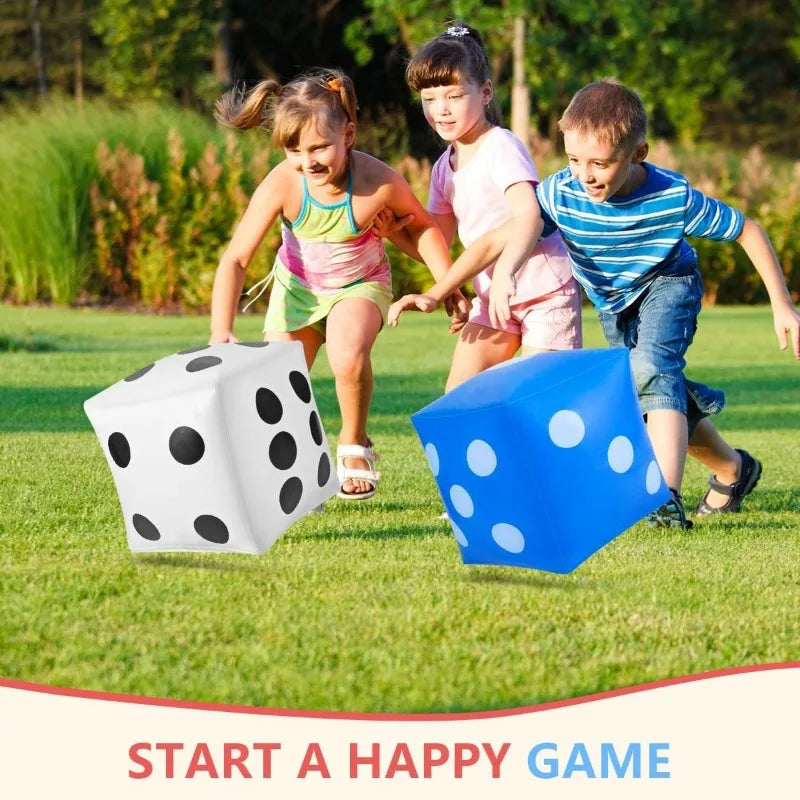 Giant PVC Inflatable Dice Game Toy Party Fun Interactive Number Cube