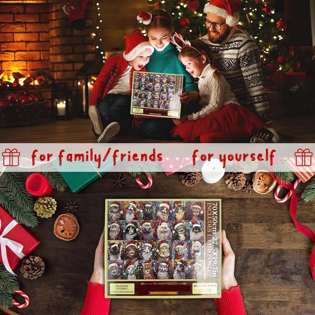 2025 Puzzle Advent Calendar 1000 Pet Theme Jigsaw Christmas Countdown